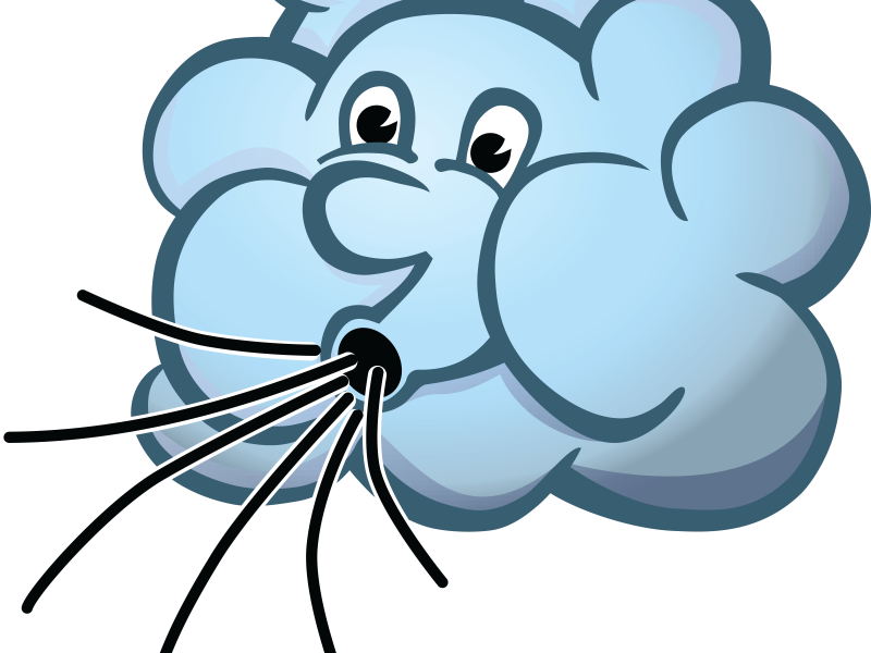 Fetching Cloud Blowing Wind Clip Art - Fetching Cloud Blowing Wind Clip Art (800x600)