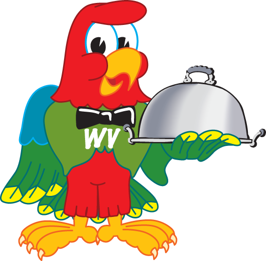 Bird Food - Cartoon Parrot (544x533)