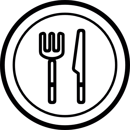 Plate, Knife And Fork Vector - Maker's Mark (512x512)