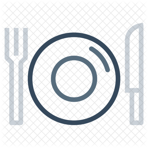 Dish, Plate, Fork, Knife, Food, Hotel, Restaurant Icon - Hot Leave Em Wet (512x512)