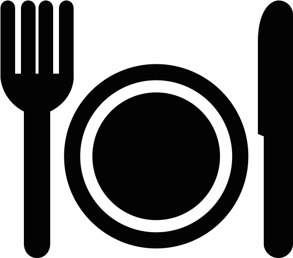 Fork And Plate Icon - Free Hotel Restaurant Icons Png (683x566)