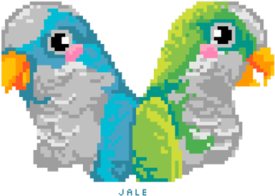 Quakers Blue & Green ~ Jale Soysal Pixel Art - Pixel (500x500)