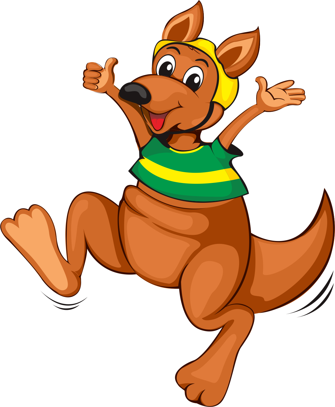 Kangaroo Left - - Cartoon (1149x1395)