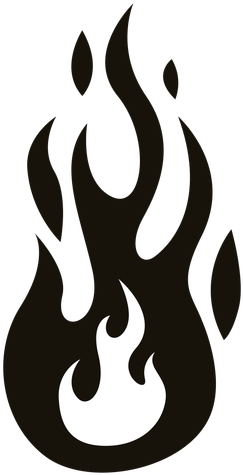 Flames Svg - Fire Black And White (512x512)