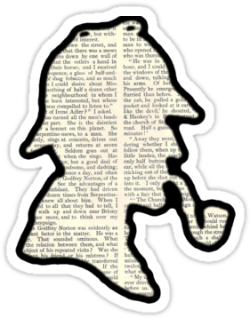The Silhouette Is Based On Fan Art Of Benedict Cumberbatch - Sherlock Holmes Silhouette (375x360)