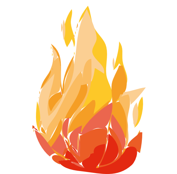 Fire Flames Clip Art Free Vector - Fire Clip Art Animation (600x593)