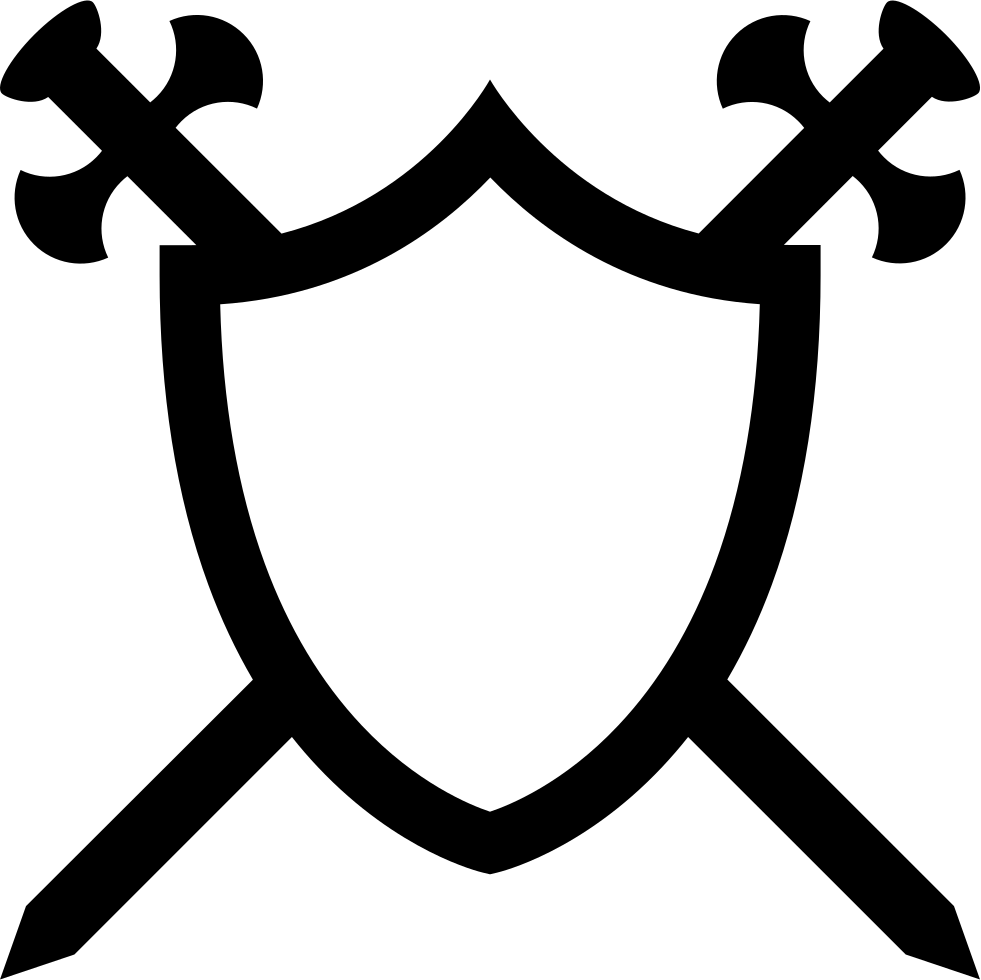 Shield With Two Swords In Cross Comments - Shield Symbol (981x980)
