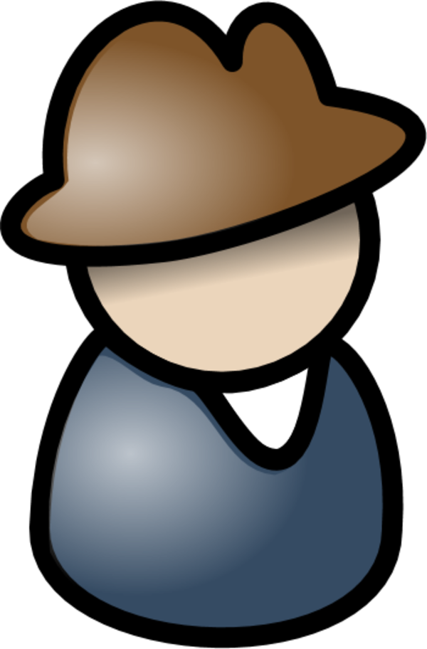 User Male Icon Wearing Hat - Person With Hat Icon (600x912)