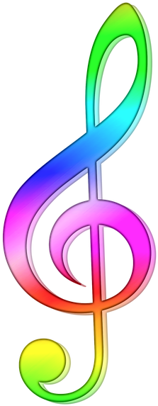 Treble Image Group - Clef De Sol En Couleur (363x720)