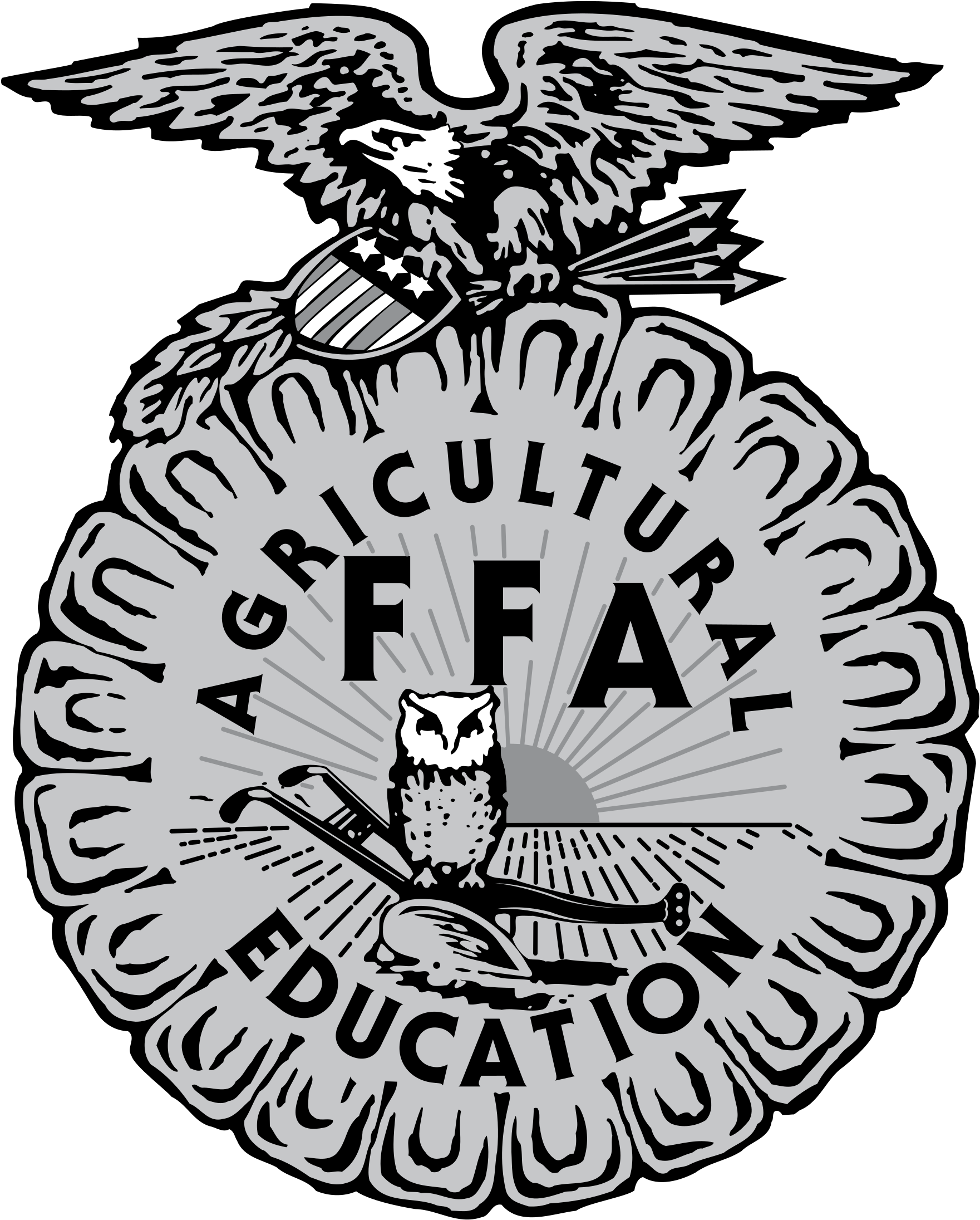 Ffa Logo Png Transparent - Black And White Ffa Emblem (2400x2400)