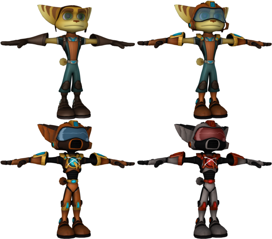 Ratchet And Clank - Ratchet And Clank Outfit (965x827)