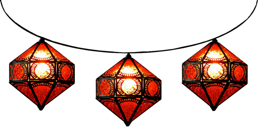 Clip Arts Related To Paper Lantern Clipart With Paper - Chinese Lights Png (900x450)