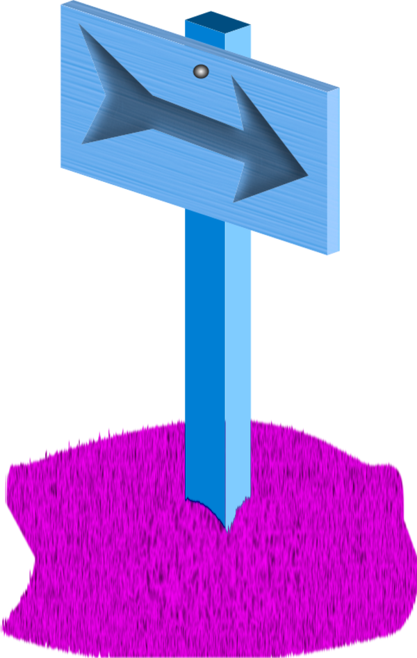 Sign Post Arrow Right - Clip Art (600x947)