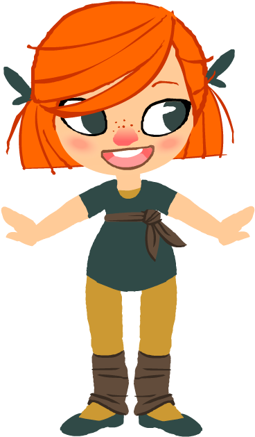 Elf Girl - Cartoon (422x648)