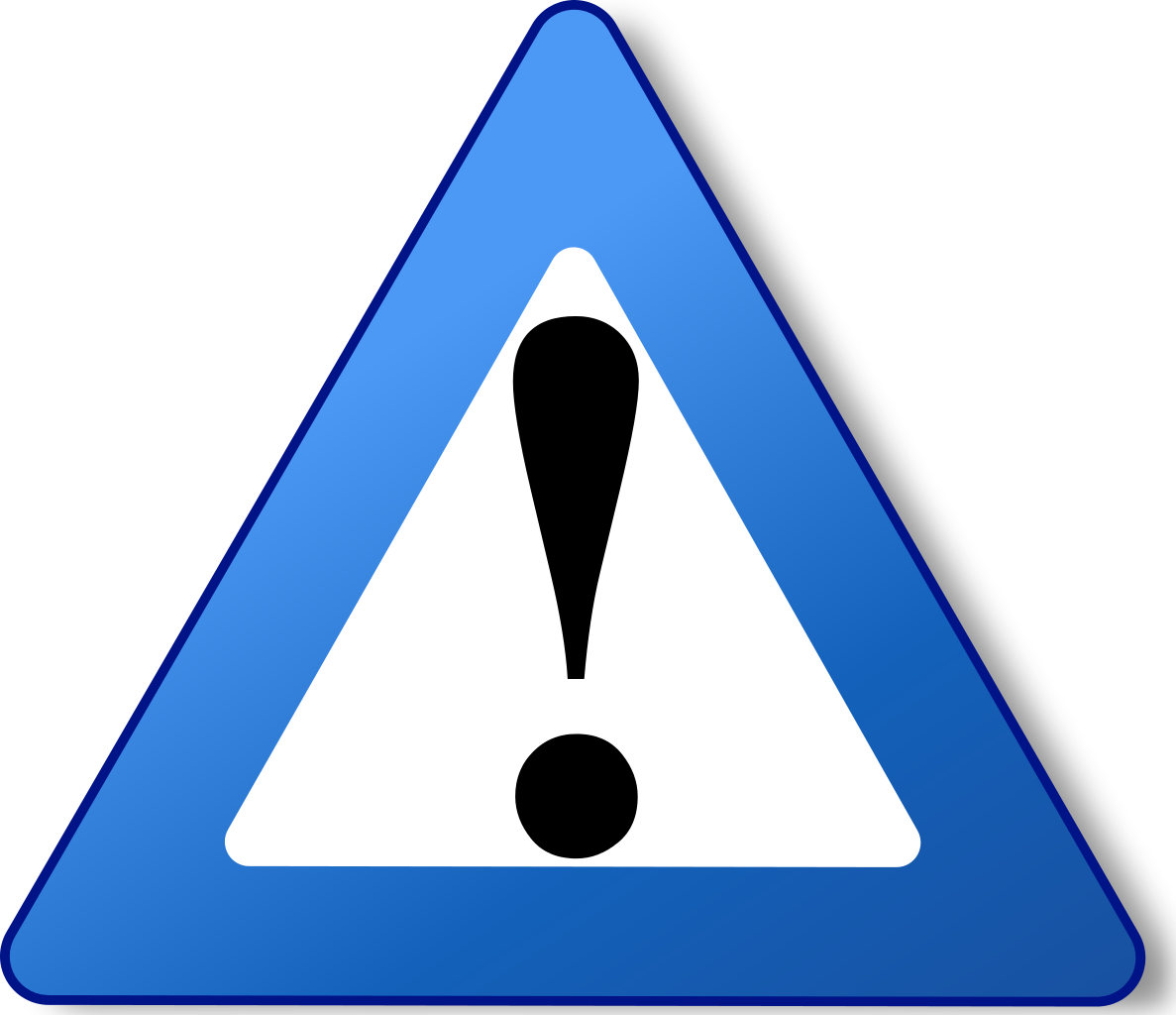 Warningsignpost Blue - Warning Sign Blue (1187x1024)