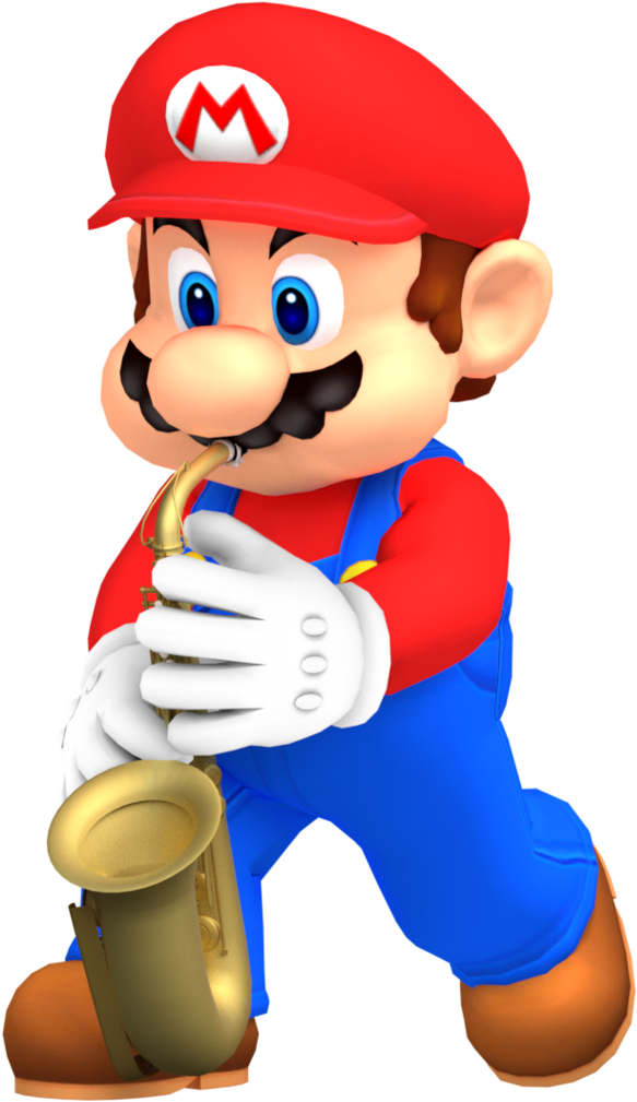 Mario Playing The Saxaphone By Nintega-dario - Super Mario 64 Sax (779x1026)