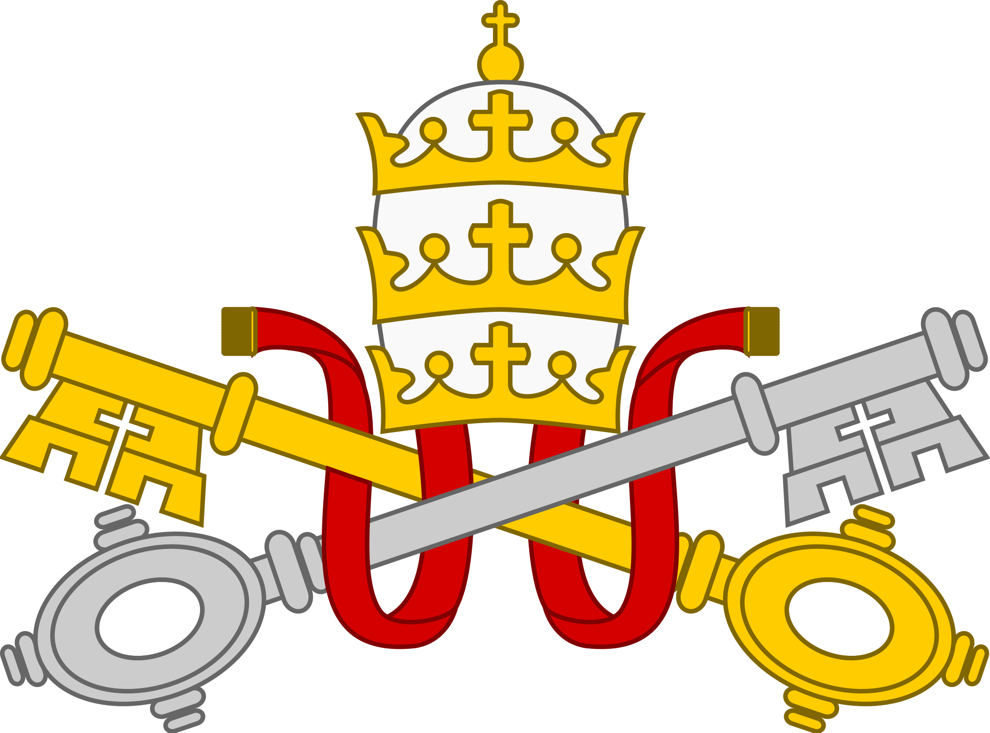 Open - Papal Keys Png (2000x1481)