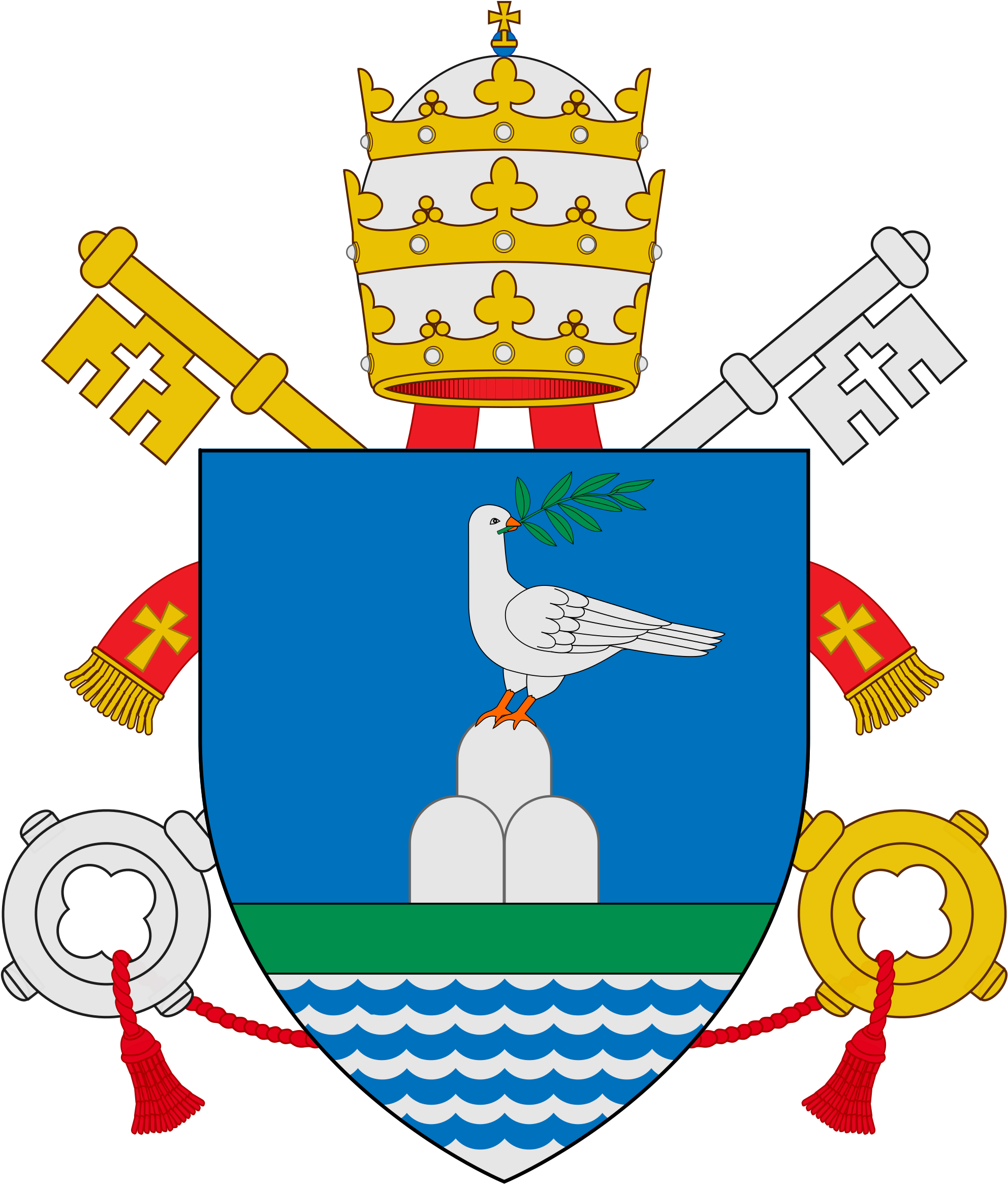 Open - Pope Pius Xii Coat Of Arms (2000x2348)