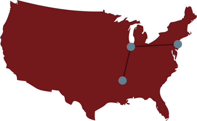 George Coleman's Journey From Memphis To Nyc - Usa Map Silhouette Vector (684x423)