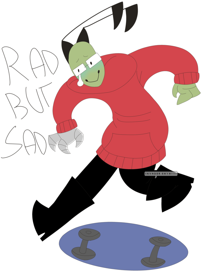 Rad But Sad By Invadergaya - Cartoon (816x979)