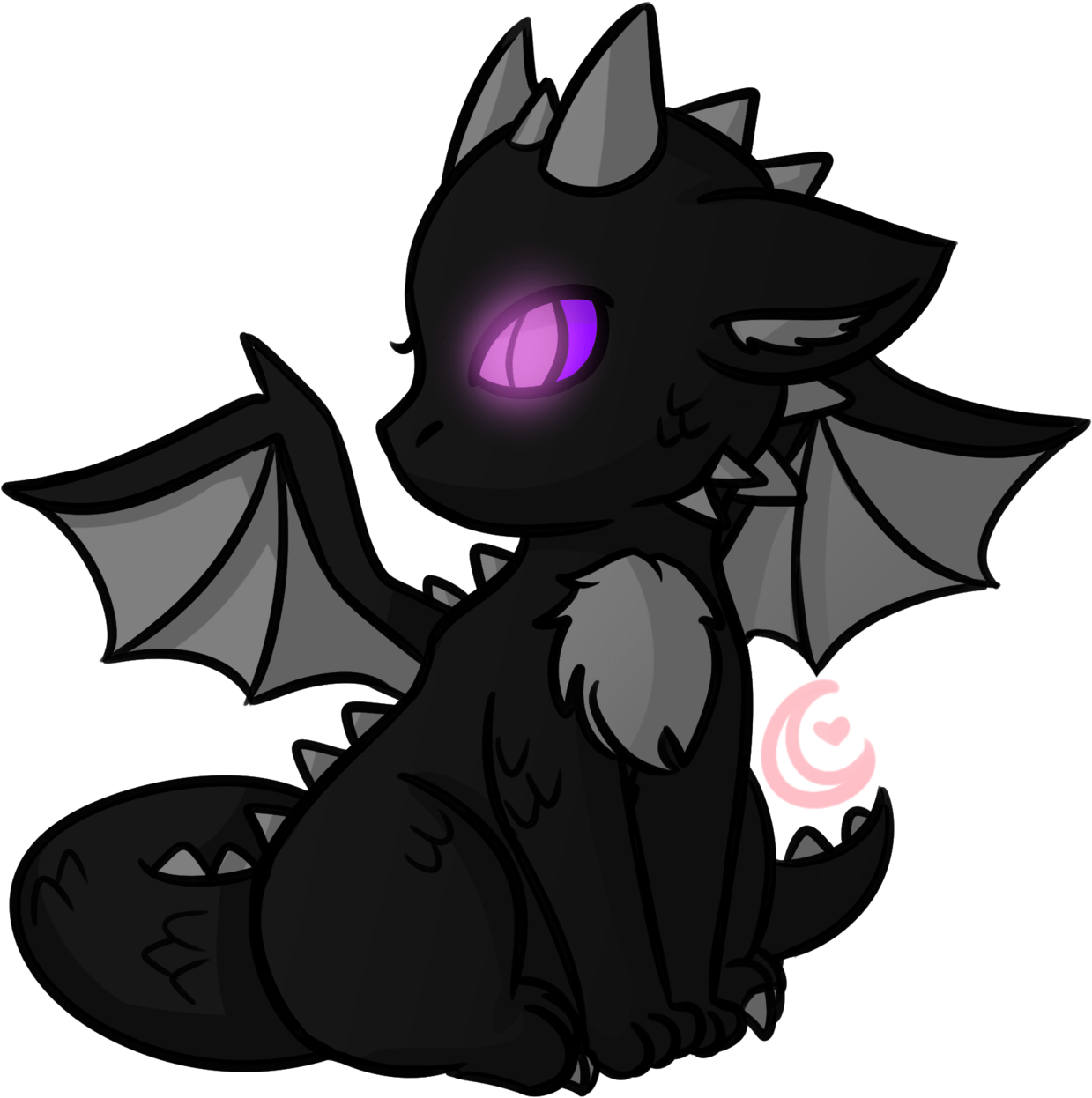Dta Baby Enderdragon By Buttonprince - Chibi Minecraft Ender Dragon (1280x1314)