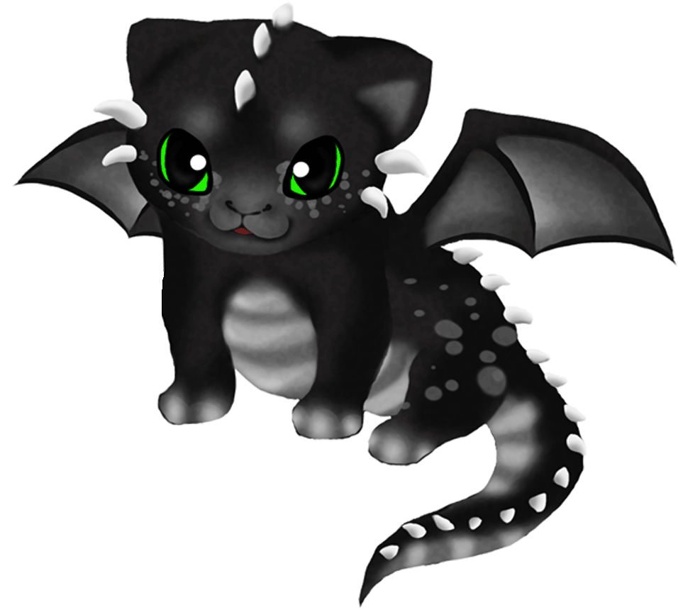 Baby Dragon By Panda-kiddie - Baby Black Dragon Art (1000x948)