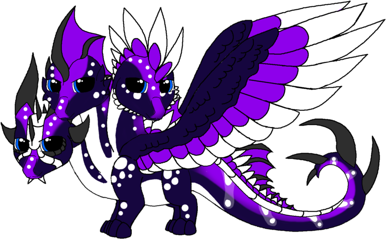 Hydratamer Hydra Baby Dragon By Stephdragonness - Purple Baby Dragon Png (900x525)