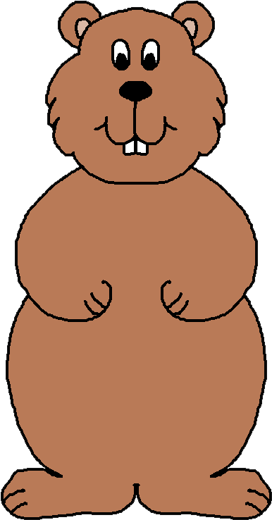 Groundhog Day Clip Art - Groundhog No Shadow Clipart (419x772)