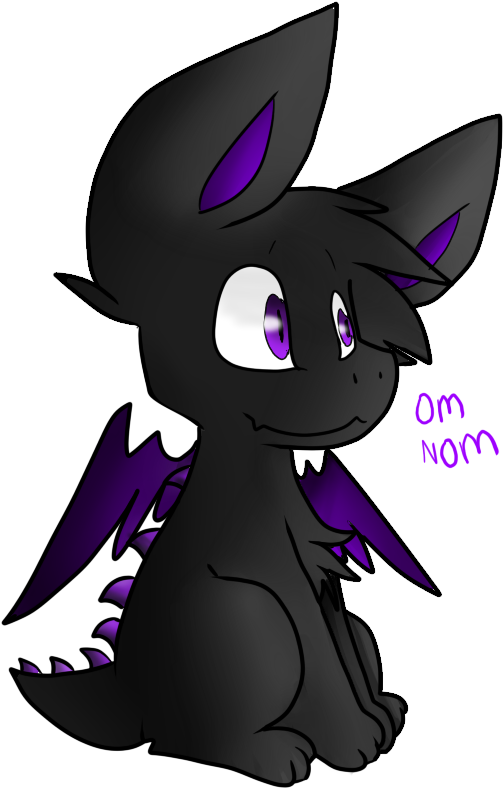 Ender Dragon Wolf Chibi By Hoshposh - Cartoon (850x850)