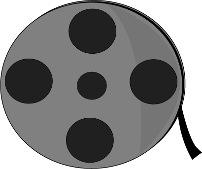 Clipart Of Movie, Films And Film - Circle (410x343)