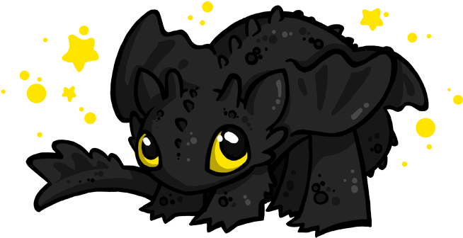 Toothless The Night Fury By P-korle - Toothless Baby Night Fury (700x388)