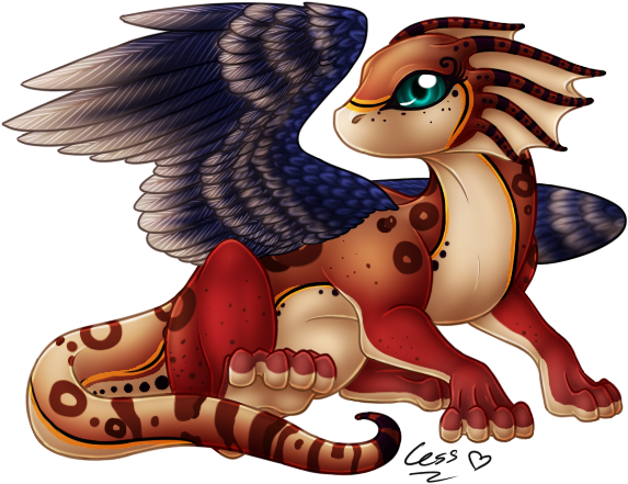 Dragon Baby 1 By Cessea - Cute Baby Anime Dragon (600x600)
