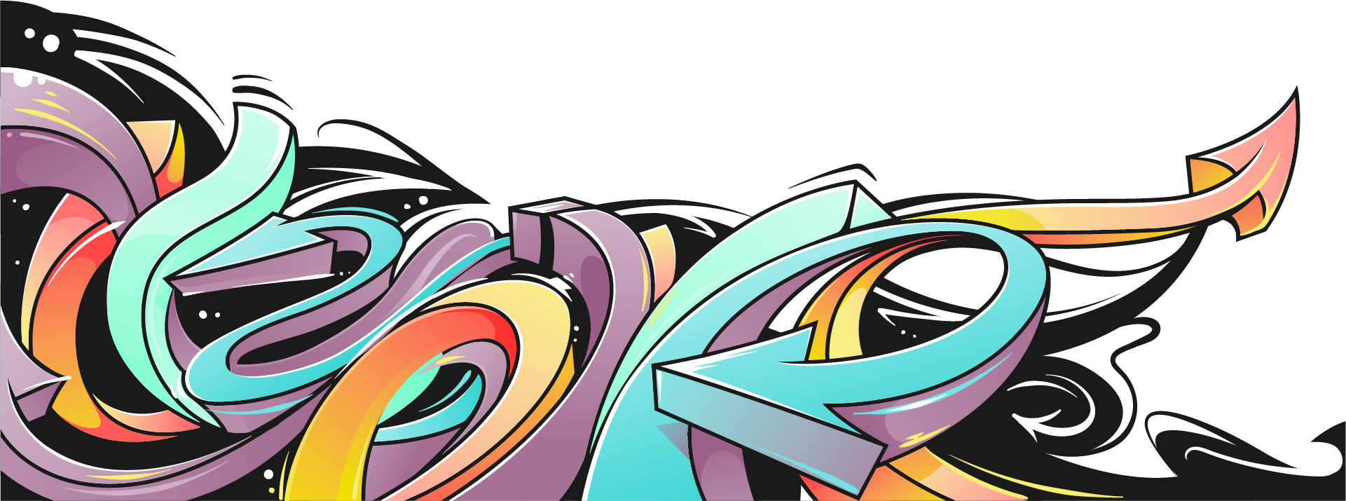 Their Fluid Form Contrasts With The Starkness Of The - Graffiti (1921x715)