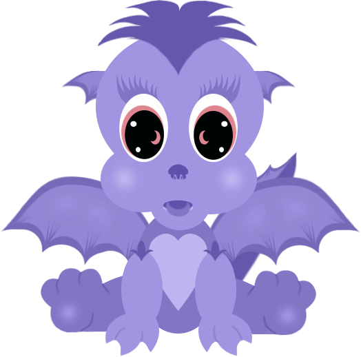 Baby Dragons Â€“ Umay Graphics - Baby Purple Dragon Clipart (524x518)