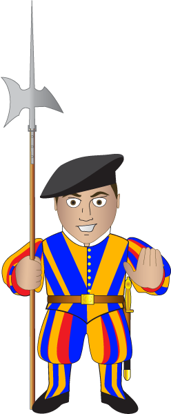 Päpstlichen Schweizergarde - Swiss Guard Clipart (248x600)