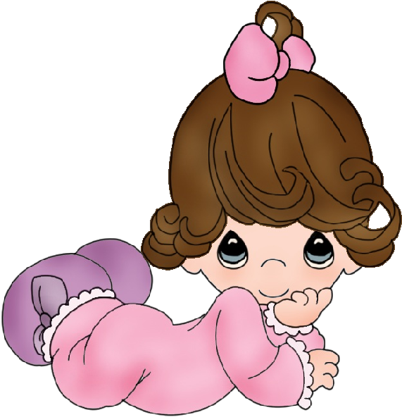 Cute Cartoon Baby Girl Isolated On Stock Vector 309560225 - Cartoon (600x600)
