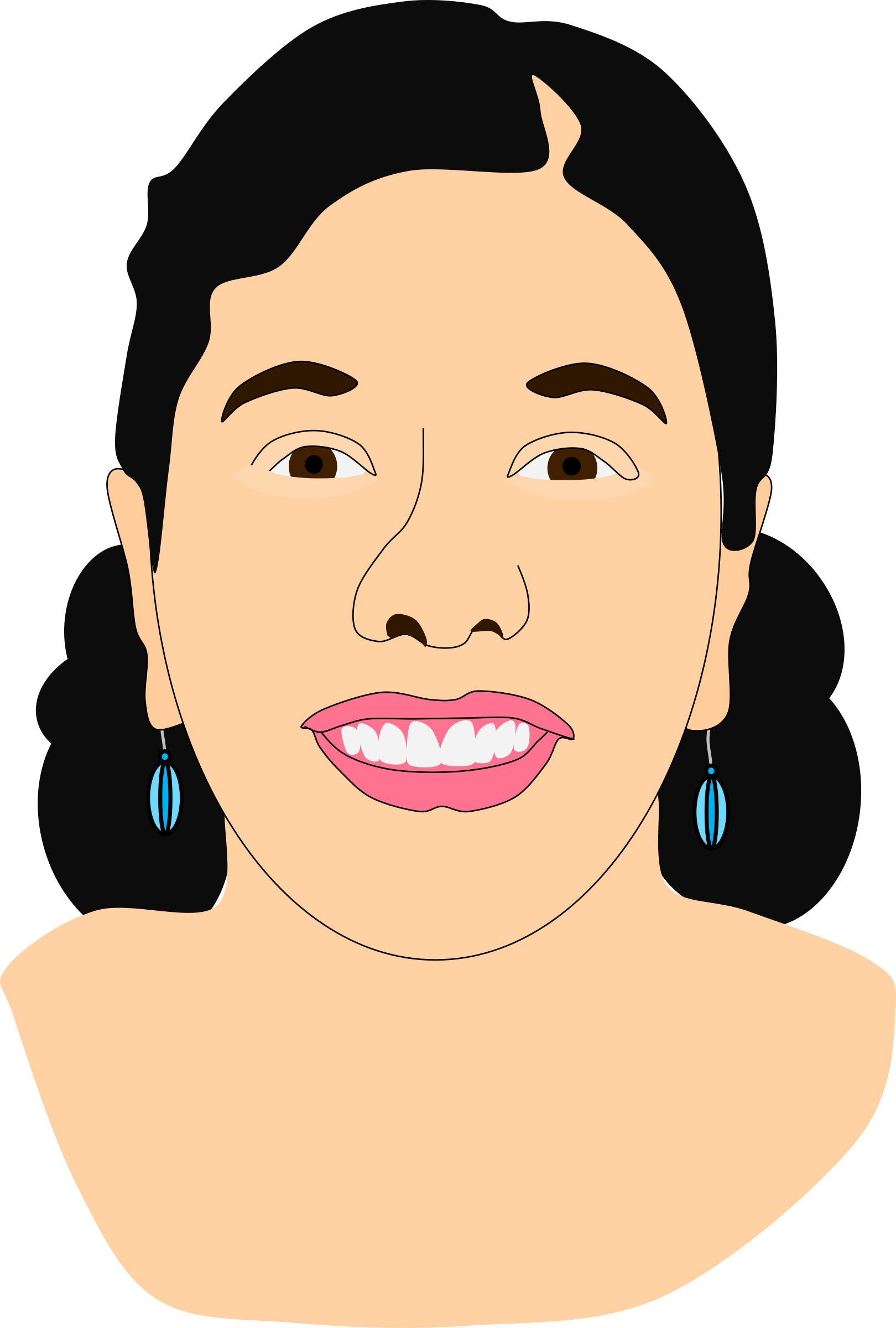 Asian Cartoon Face 3, Buy Clip Art - Cartoon Asian Indian (506x750)