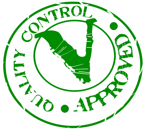 Vector Image Of Quality Control Vegetarian Approved - Quality Control Approved Vector (500x455)