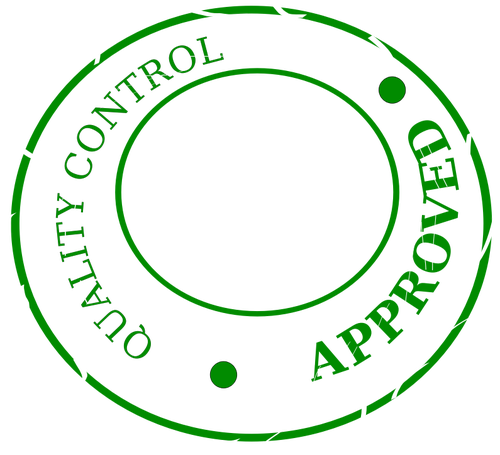 Quality Control Approved Stamp Vector Graphics - Quality Control Icon (500x455)