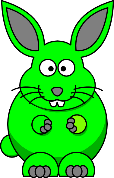 This Free Clip Arts Design Of Cartoon Bunny - White Easter Bunny Shower Curtain (378x591)