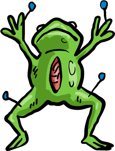 Frog Cartoon Clip Art - Frog Dissection Clipart (512x512)