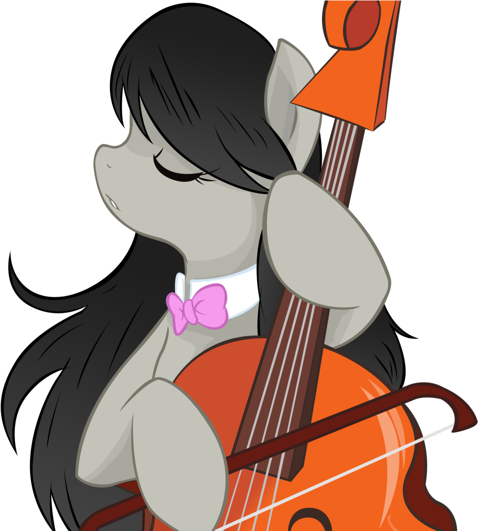 Them's Fightin' Herds Pony Cello Violin Family String - My Little Pony Anime Octavia (1024x1089)