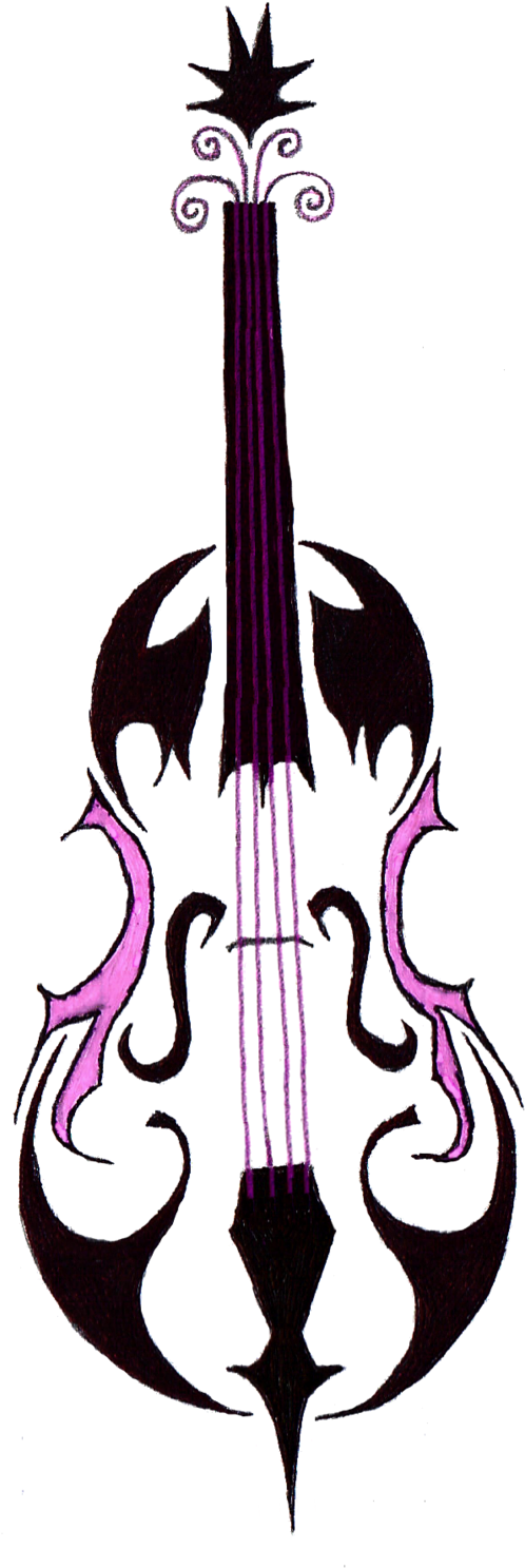 Tribal Cello By Meadowsparrow - Tribal Tattoo Cello (530x1507)