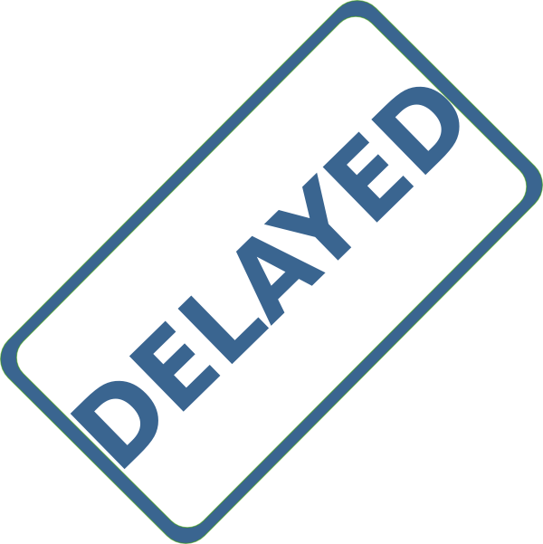 Delayed Stamp Clip Art At Clker - Delayed Png (600x601)