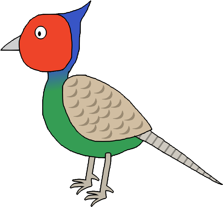 Green Pheasant By K45mm - Cartoon Green Pheasant (777x723)