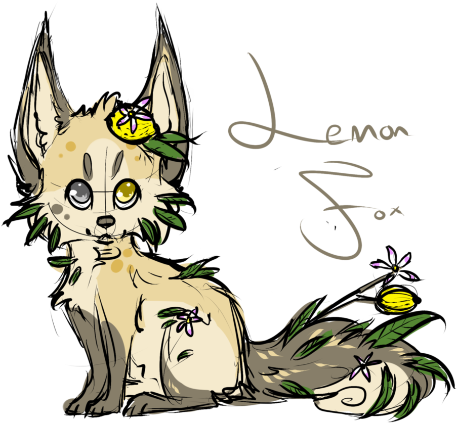 Lemon Fox By Pheasant-fox - Cartoon (942x849)