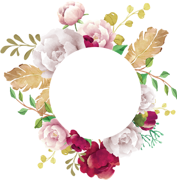 Flower Frame, Flower, Frame, White, Pink, Red, Burgundy, - Frame Green Flowers Png (640x640)