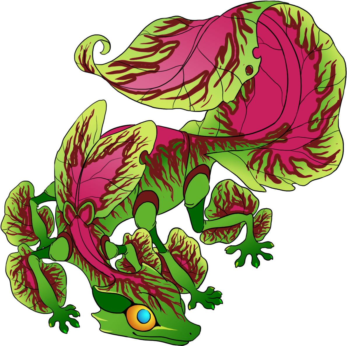 Leaf Gecko Contest By Kcdragons-dbtyq3k - Watermelon Coleus (1200x1200)
