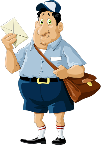 Postman Png - Cartoon Postman (349x500)
