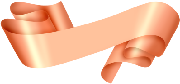 Clip Art - Peach Ribbon Png (600x301)